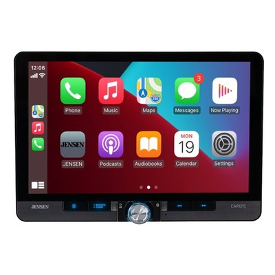 Jensen CAR1215 12'' 1-DIN/2-DIN Multimedia Receiver with CarPlay and Android Auto