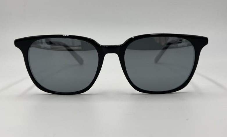 Authentic MONCLER ML0225 05V Shiny Black and Transp Blue w/Blue