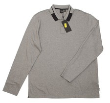HUGO BOSS PEARL REGULAR FIT MEN XL XXL MEDIUM GREY COTTON JERSEY POLO SHIRTS