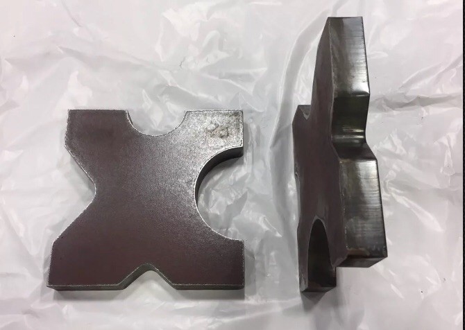 20 TON STEEL SHOP PRESS BED PLATES, H-Frame Arbor 4 notch 1"X 10"X 10" Set
