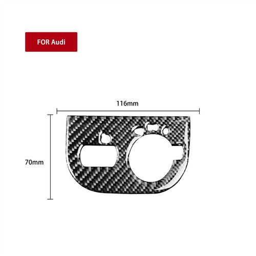 For Audi TT 8N 2001-06 RHD Inner Headlight Switch Button Panel Trim Carbon Fiber - Bild 2 von 9