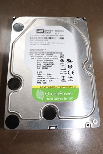 Western Digital GreenPower 2TB, SATA, 3.5" Internal Hard Drive - WD20EURX