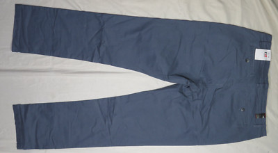 CUTTER & BUCK MENS PANTS 35/34 STELLAR BLUE RELAXED CHINO STRETCH FLAT NWT
