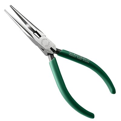 LONG NOSE PLIERS needle nose serrated gripping jaws coiled Japan ENGINEER PR-46