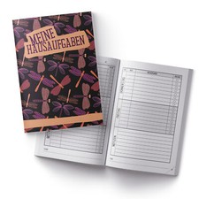itenga Hausaufgabenheft Libellen A5 96 Seiten Stundenplan &Uuml;bersicht Noten Notiz