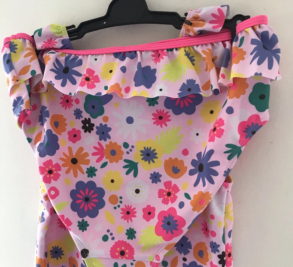 Age 11 years 2Pc Pink Floral Tankini Swimming Costume - Image 2 of 3