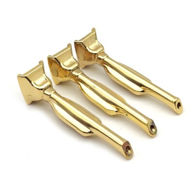 2Pcs/set Gold Straw Metal Tube Easy Carry For Party Snuff Boxes For Travel Bar
