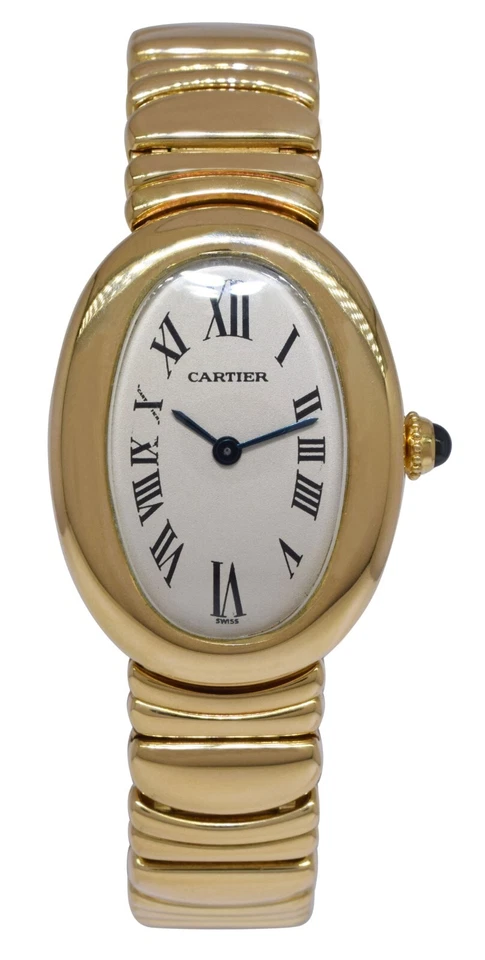 Cartier Baignoire 18k Yellow Gold Ivory Dial Ladies Quartz Watch W1506056 1952 - Image 2 of 4