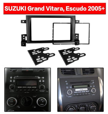 7'' 2 Din For 2005-17 Suzuki Grand Vitara Car Stereo Radio Fascia Panel Frame