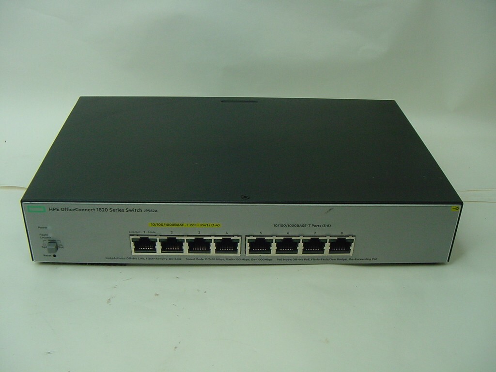 HP HPE OFFICECONNECT 1820 SERIES SWITCH J9982A NO POWER CORD INCLUDED