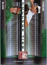 2008 Donruss Elite Extra  #CTC-6 Gutierrez & Tekotte College Ties Green /1500