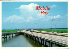 I-10 Bridge, Mobile Bay, Mobile, Alabama AL chrome Postcard