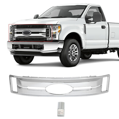 CHROME Snap On Grille Overlay Grill Covers For Ford F250 F350 F450 2017-2019