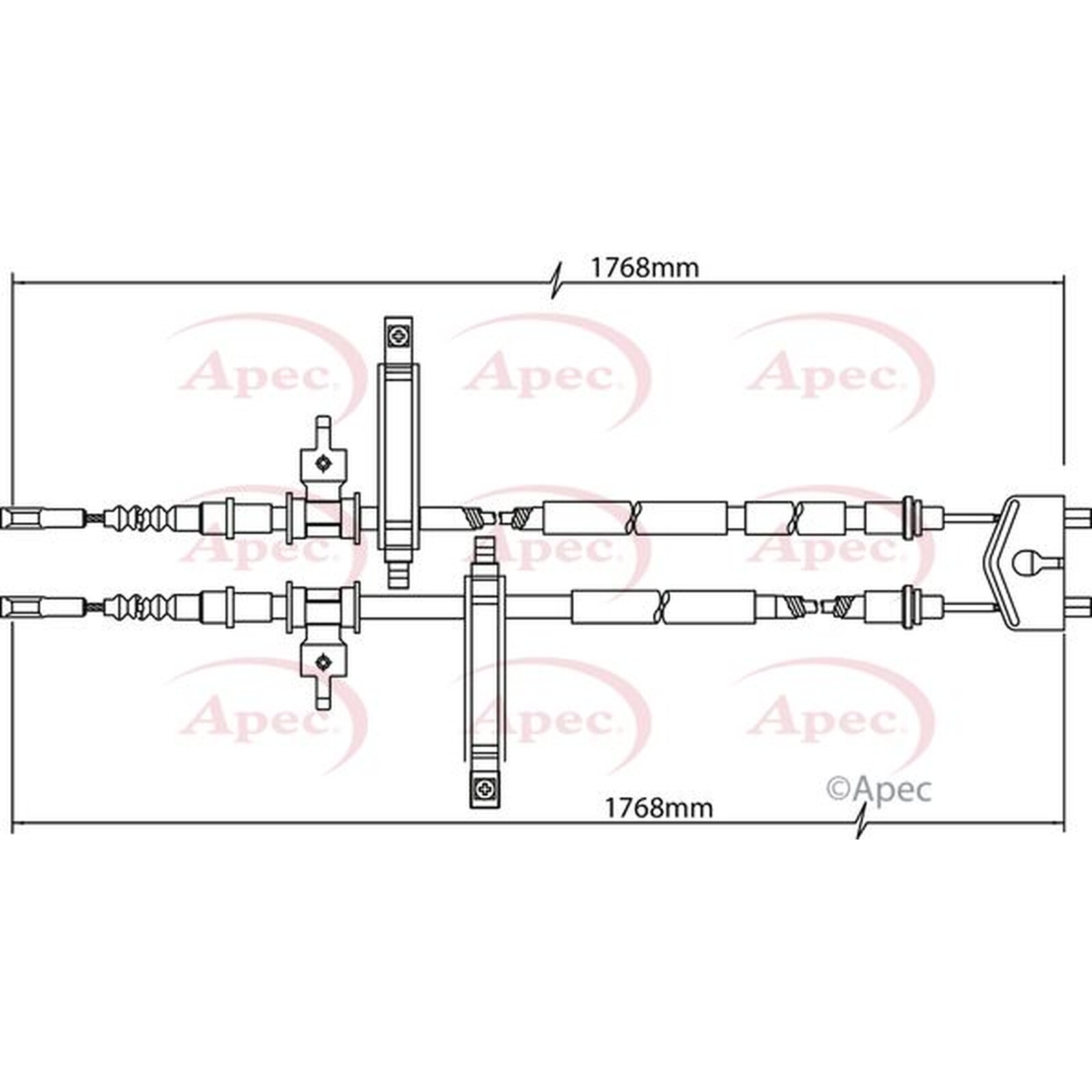 Apec Brake Cable CAB1146 Fits Ford - Engineered for Performance and Long Life