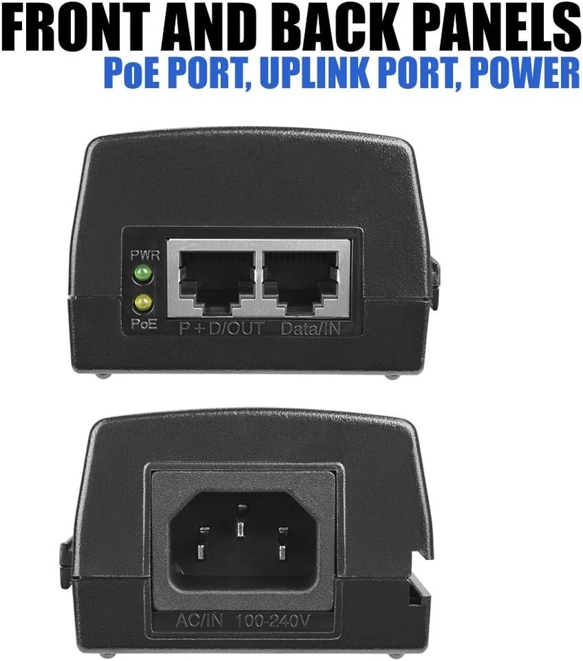 BV-Tech Gigabit Power Over Ethernet PoE+ Injector Up To 60W Up To 325 Feet - Image 3 of 4