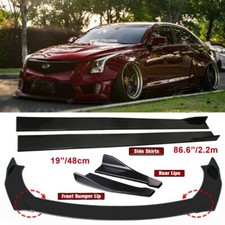 For Cadillac Ats Side Skirt Rear Lip Front Bumper Lip Splitter Spoiler Glossy