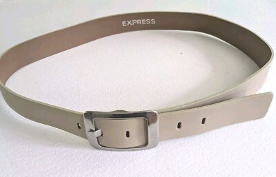 Vintage Express Italy Jeans Belt Genuine Leather Chrome  display picture 3