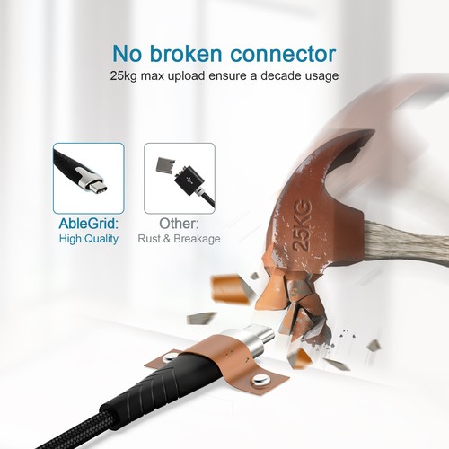 6.6ft USB C to Type C Charging Cable Data Sync Cord For Google ChromeBook Pixel - Photo 5 sur 7