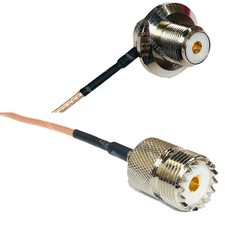RG316 UHF Female Angle Bulkhead to SO239 UHF Female RF Cable Rapid-SHIP LOT