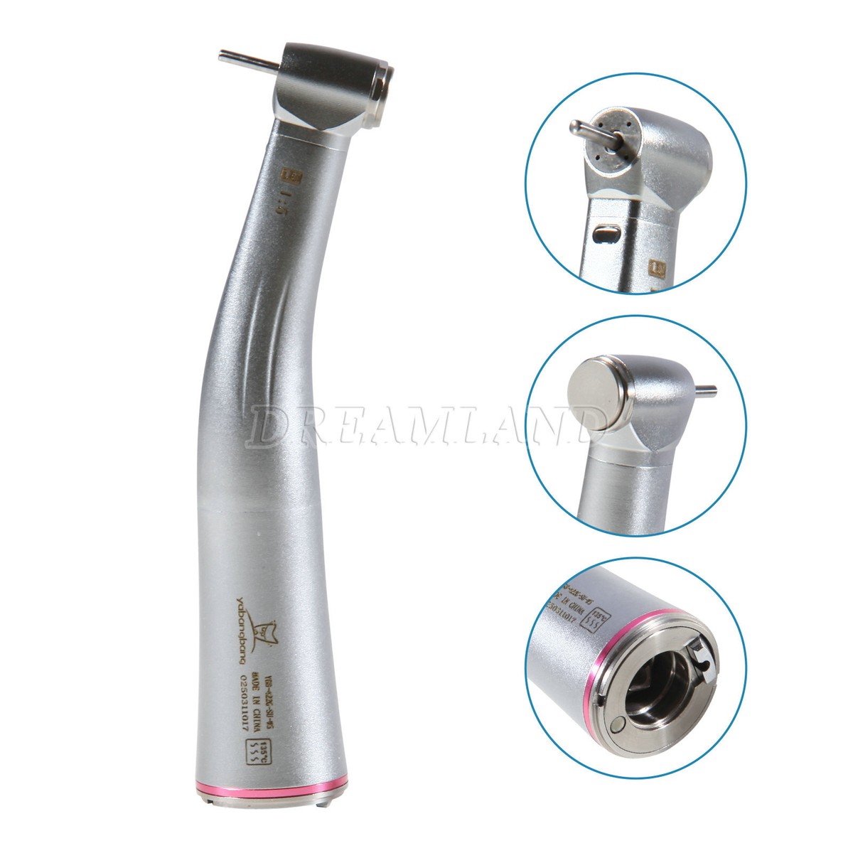 COXO Electric Handpiece Dental 1:1 1:5 Fiber Optic Contra Angle 45