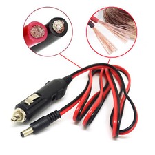DC Car Charger Cable 4ft 12-24V Auto Power Cord Cigarette Lighter to 5.5x2.1mm
