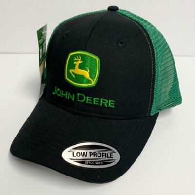 LP69092 John Deere Licensed Black and Green Soft Mesh Hat / Cap