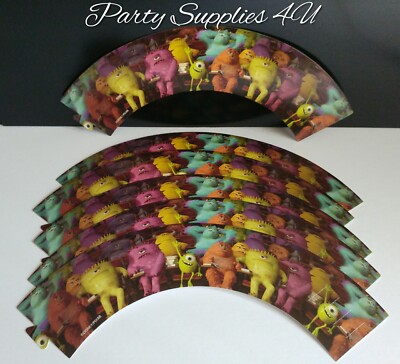 Disney Monster's Inc Cupcake Verpackung Liner/Party/Geburtstag/Hüllen/Sulley/6er Pack