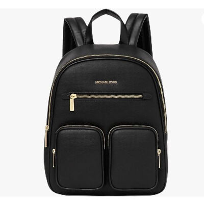 Michael Kors Womens Medium Zip Pocket Backpack Black 35T4GTTB2L-001