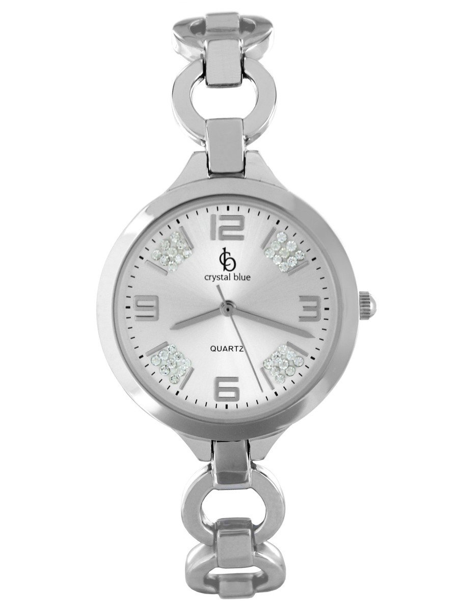 Damenuhr Damen Uhren Glieder Armband Armbanduhr Edelstahl Strass