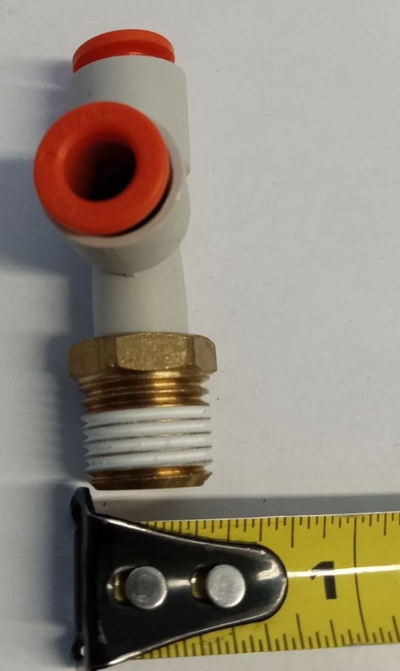 SMC KQ2Y07-02S 1/4"x1/4"NPTx1/4" push-to-connect male run tee **10-pack** - Image 3 of 3