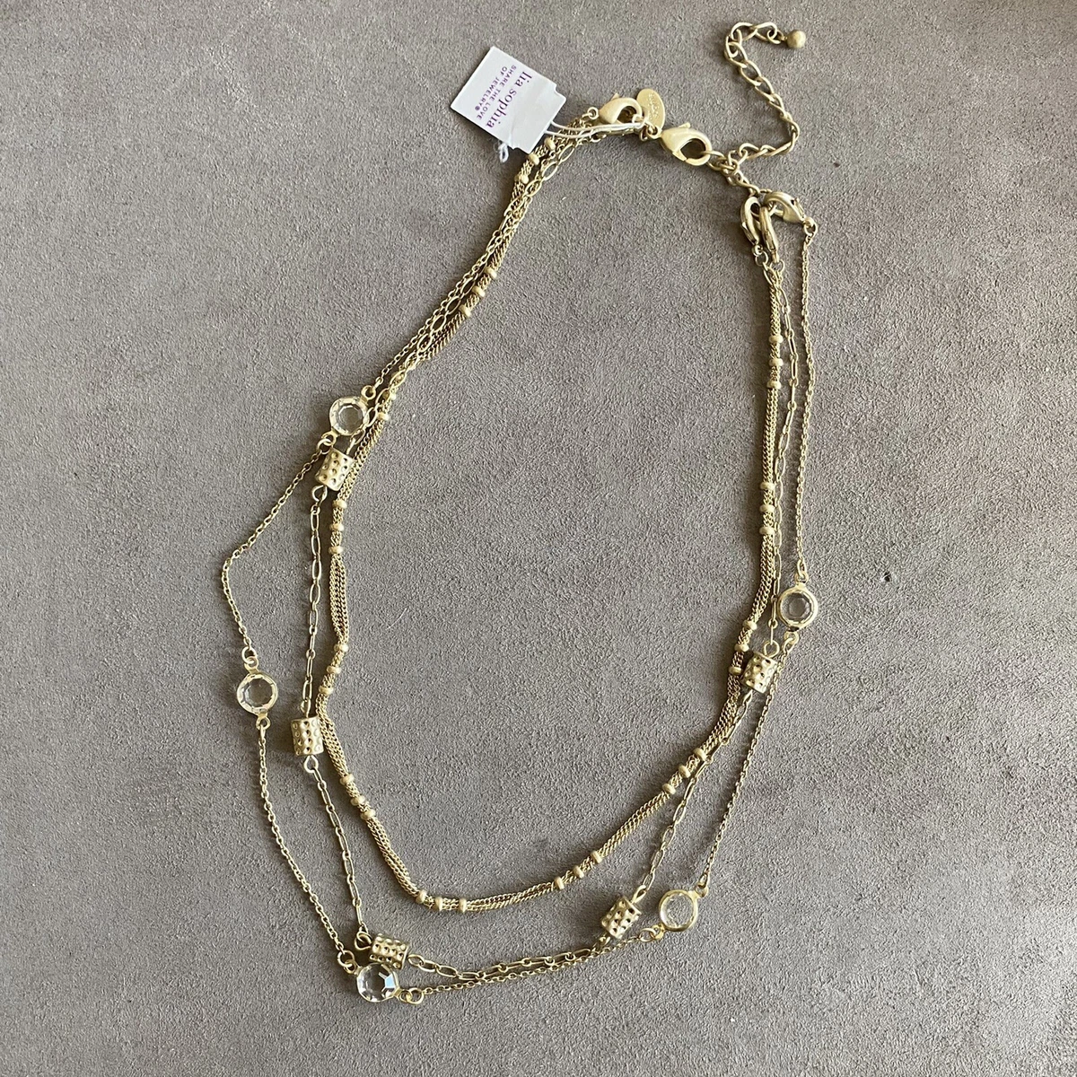 Lia sophia gold necklace deals