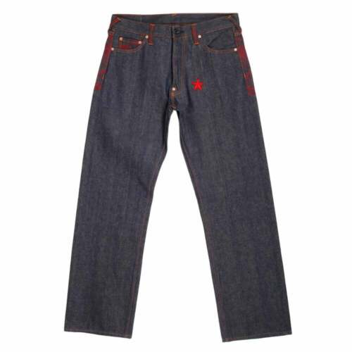 RMC JEANS RMC Martin Ksohoh x 4A STAR red embroidered jeans REDM2908 - Photo 1 sur 4
