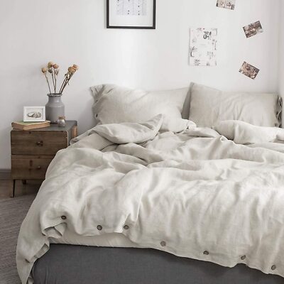 Linen Duvet Cover Natural color Softened Linen Bedding set Linen duvet cover