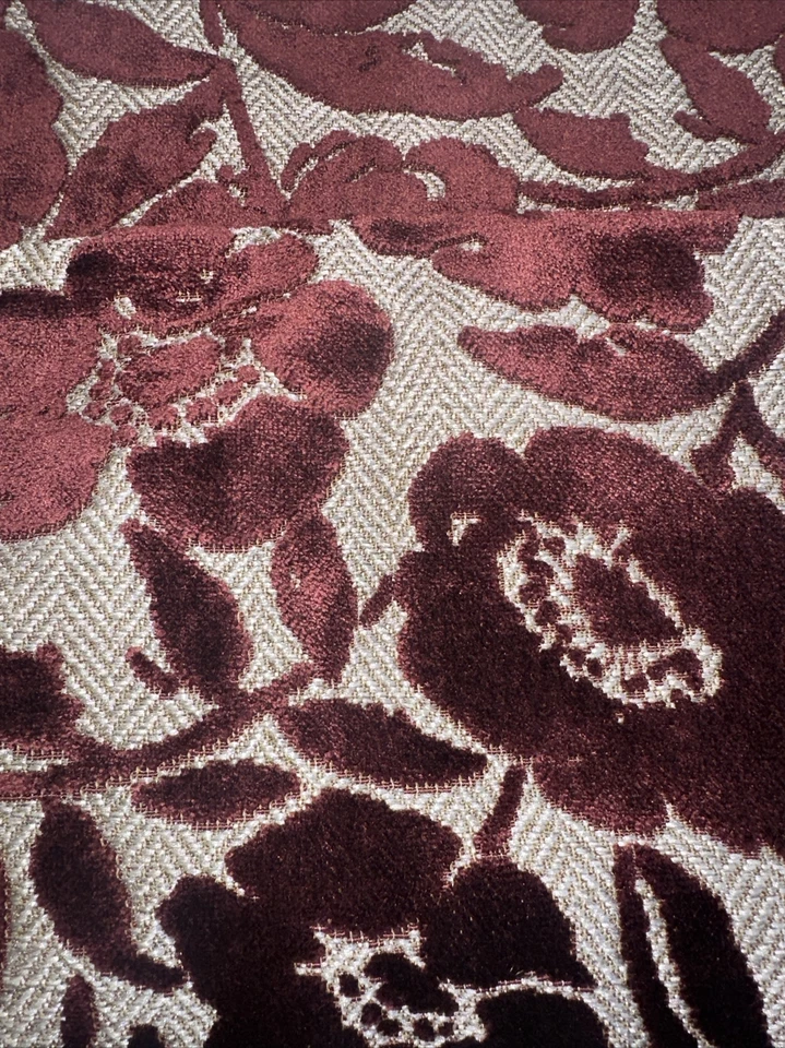 West Elm  Jacquard Velvet Pillow Covers 14x26 Brand NEW, 3 Burgundy & 1 Navy - Image 3 of 4