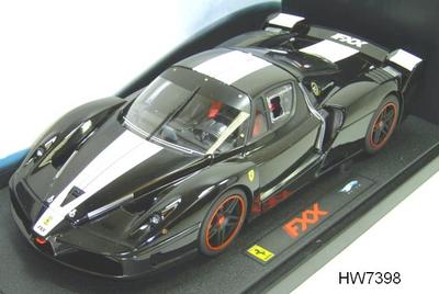 FERRARI FXX RACE CAR BLACK BY HOT WHEELS ELITE EDITION 1:18 BRAND