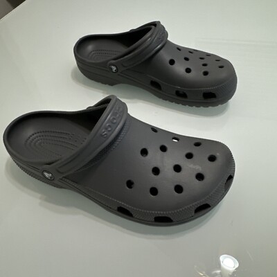 Crocs | Mens 9 / Women’s 11 | Black Gray Retro 14001 Clogs | Sneakers Soles Original Crocs Clogs Slate Gray Size: 9 Mens Or 11 Women main image 3