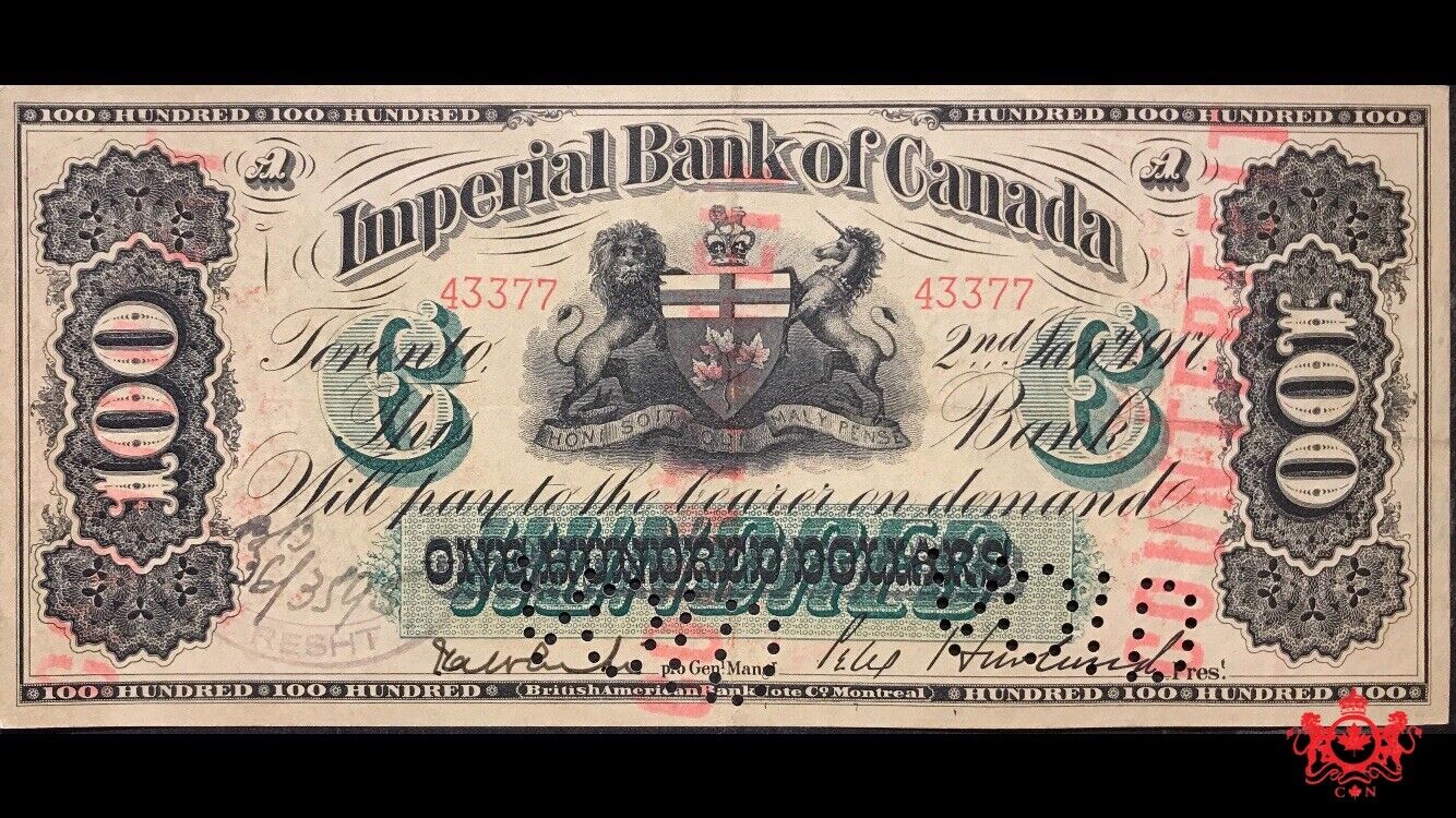 1917 Imperial Bank Of Canada $1003977 - EF/AU - 375-16-24C