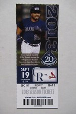 COLORADO ROCKIES VS CARDINALS 9/19/2013 FULL TICKET ~ TULOWITZKI/HELTON HRs