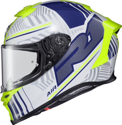 SCORPION EXO Exo R1 Air Full Face Helmet Juice White/Blue 3x R1-1238