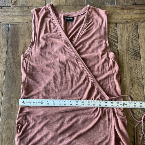 Prana Foundation Wrap Dress Women’s Size XL Terra Heather Midi Stretch Soft - Picture 13 of 16