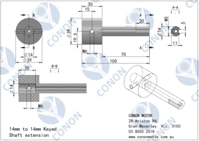 Vary Size Shaft Extension Solid Coupler Fan Motor Key way Aluminium grub Screw