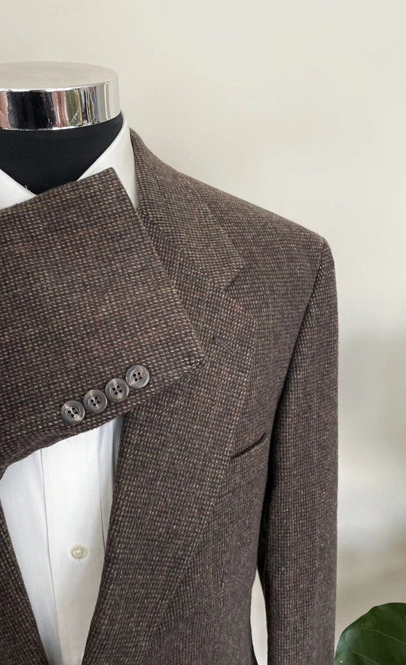 Blazer de dos botones Robert Stock para hombre Blazer Tweed Lana Abrigo deportivo Chaqueta Talla 42L Foto 4 de 4