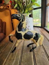 Hartland Plastics Horse Semi Rearing Mustang Black White Pinto 9 Vintage