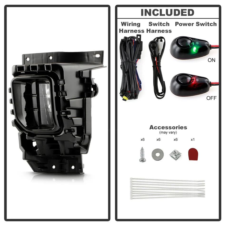 Spyder For Silverado 2024 2500HD 3500HD OEM Full LED Fog Light