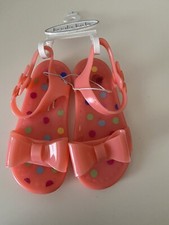 Koala Kids Jelly Sandals Pink Polka Dot with Bow Toddler Girl 7 New Without Tags