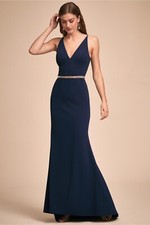 BHLDN Jones Maxi Formal Crepe Dress Midnight  ( Navy)Size 18
