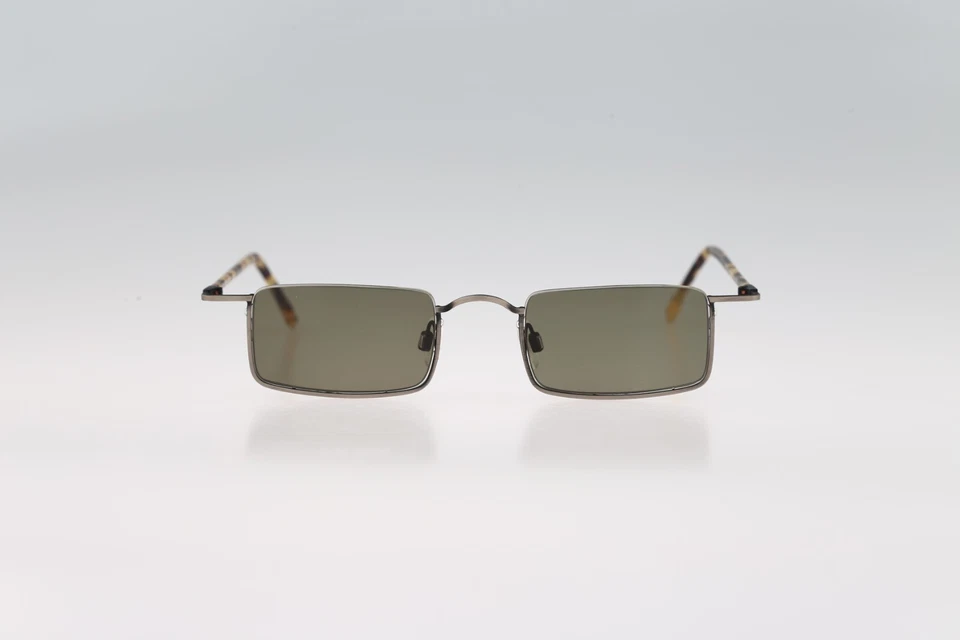 Gafas de sol Robert Rudger 1280 148 37, años 90 antiguas plateadas y tortuga rectangulares Foto 4 de 4