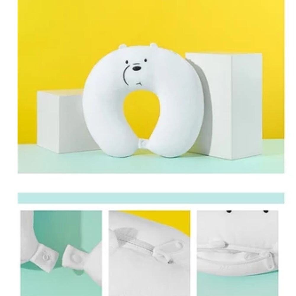 ice bear neck pillow miniso