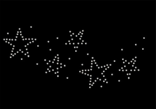 STAR LACE AB iron-on RHINESTONE CRYSTAL diamante bead TRANSFER craft applique - Picture 1 of 1