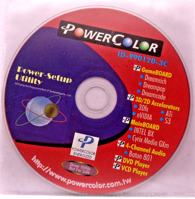 IBM PC -- POWERCOLOR POWER-SETUP UTILITY (POWERCOLOR - CD-ROM)